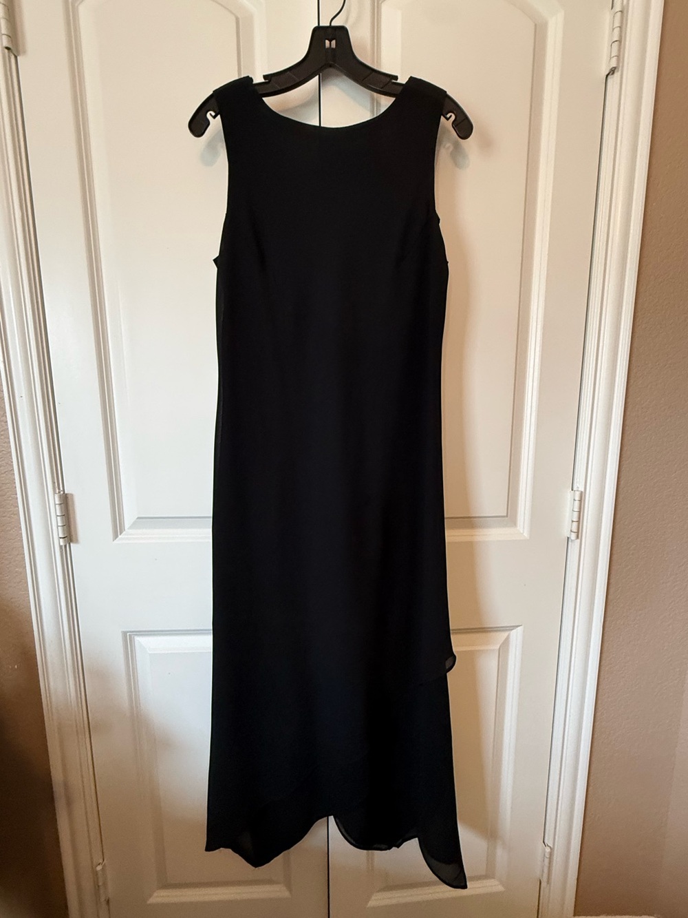 Elegant Black Asymmetrical Sleeveless Dress